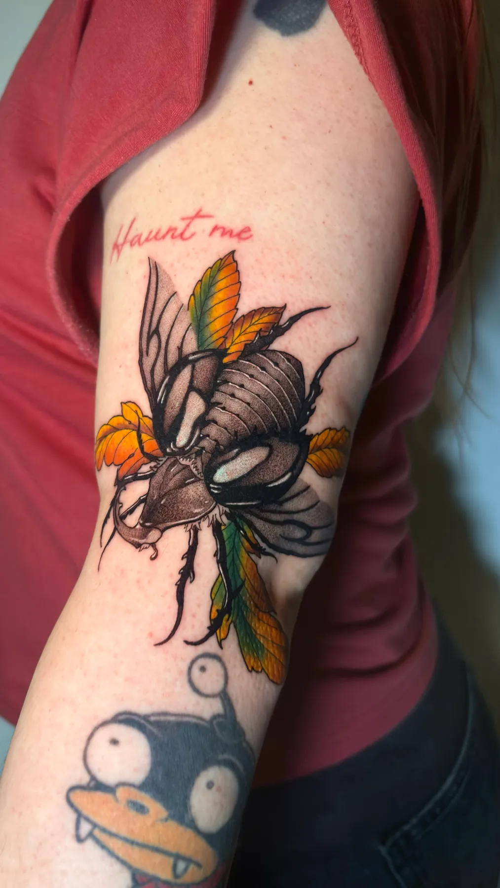 Beetle Arm — Blackwork tattoo by Nillattt, photo 1