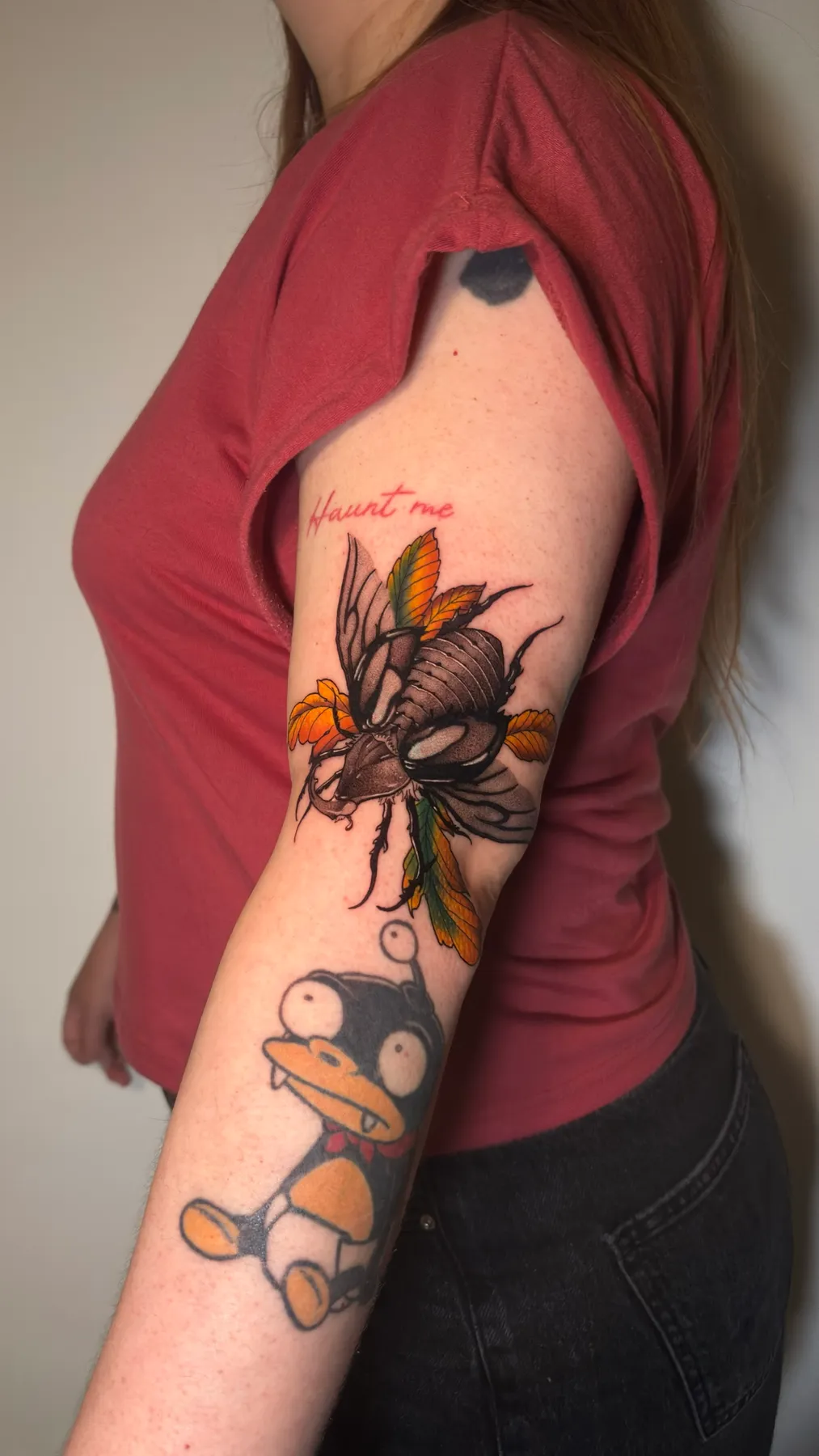 Beetle Arm — Blackwork tattoo by Nillattt, photo 2