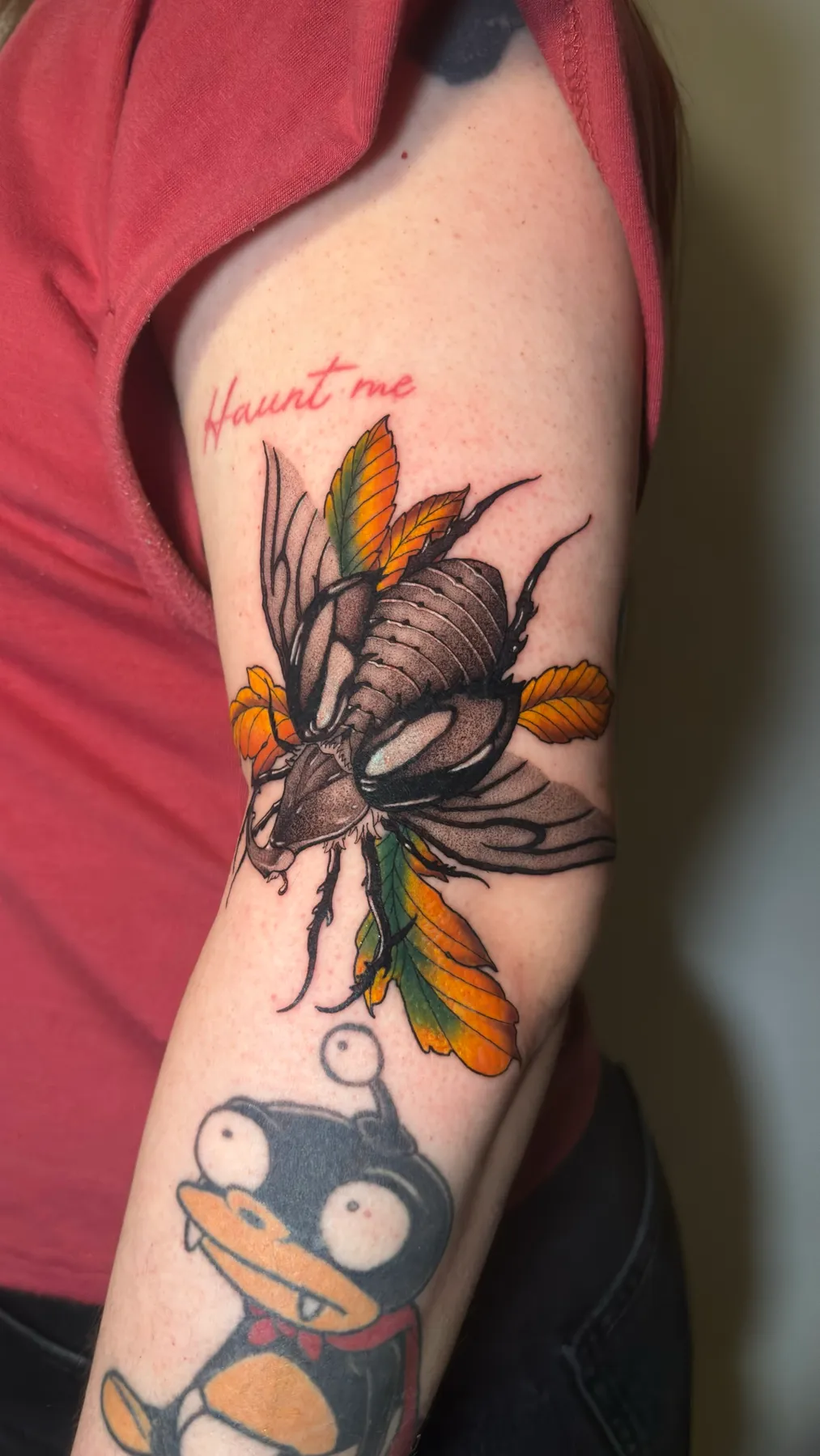 Beetle Arm — Blackwork tattoo by Nillattt, photo 3
