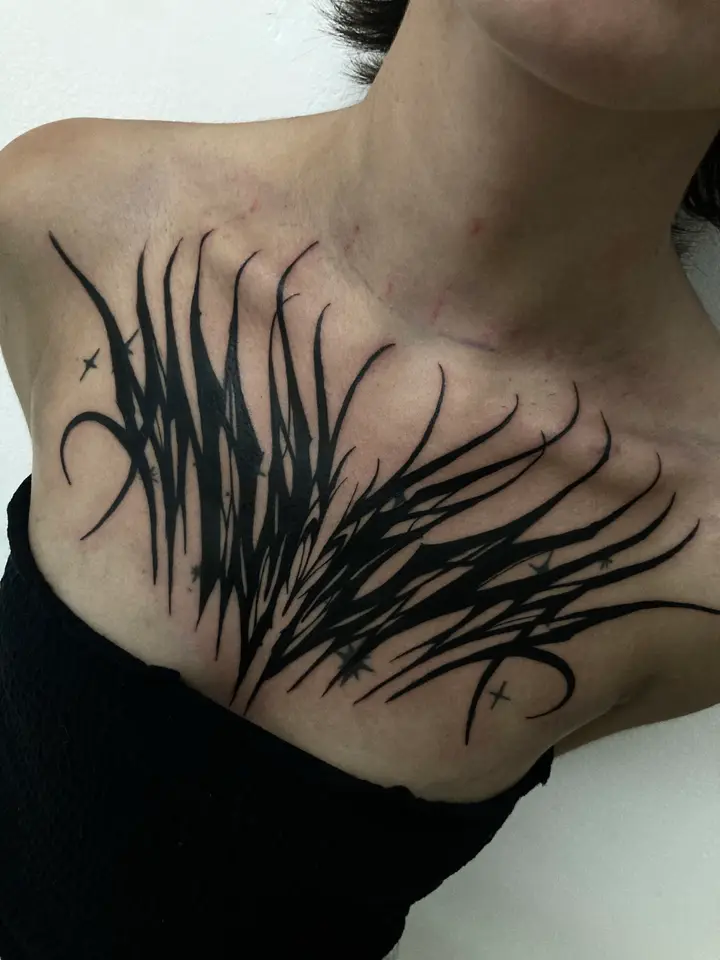 Chest Neotribal — Neotribal tattoo by Nillattt, photo 1