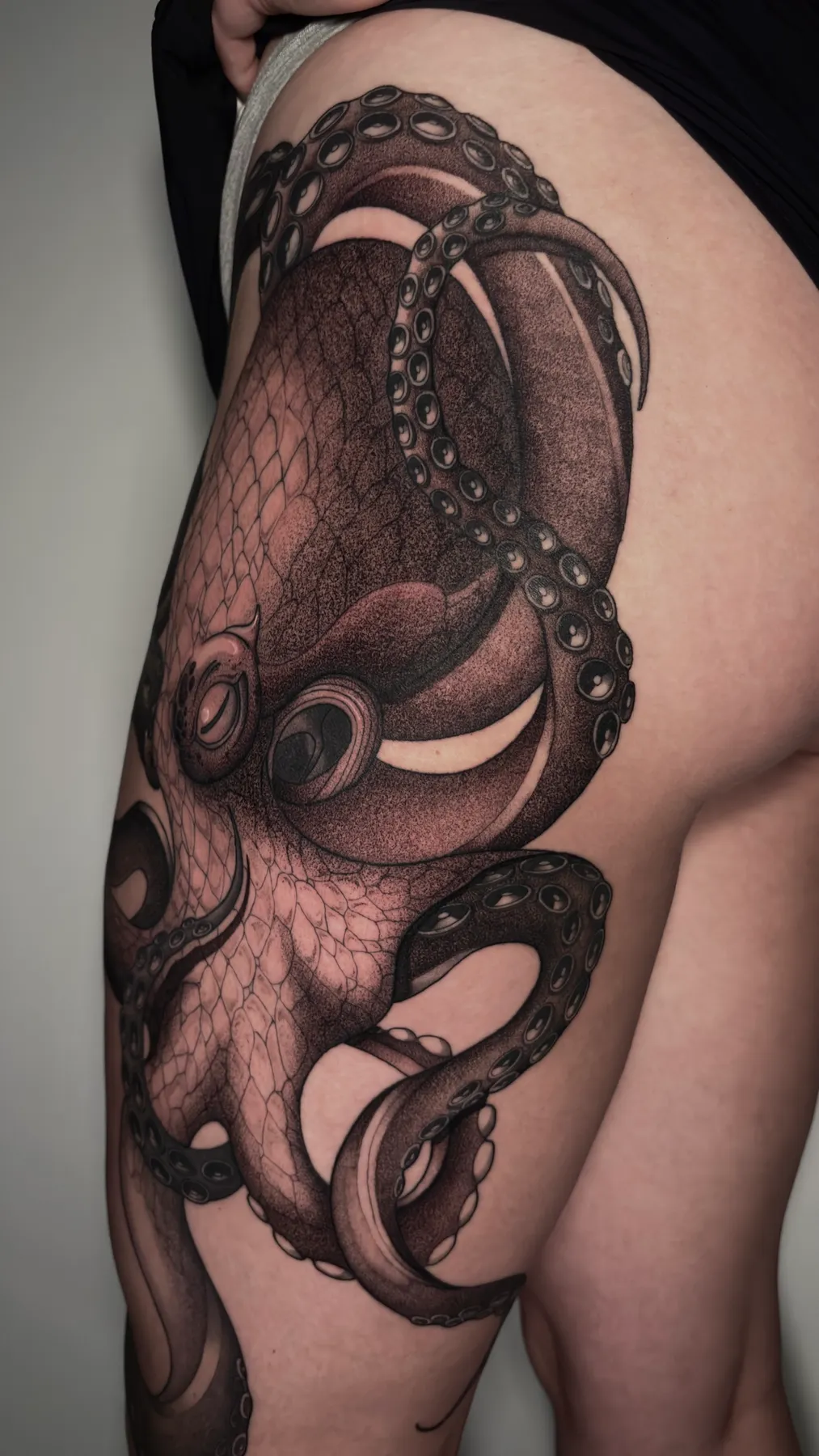 Freehand Octopus — tatuaje Blackwork de Nillattt, foto 1