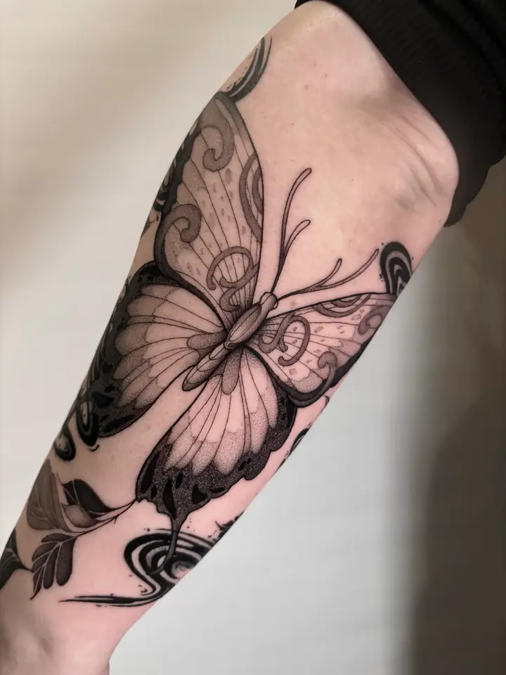 Flying Free — Blackwork tattoo by Nillattt, photo 1