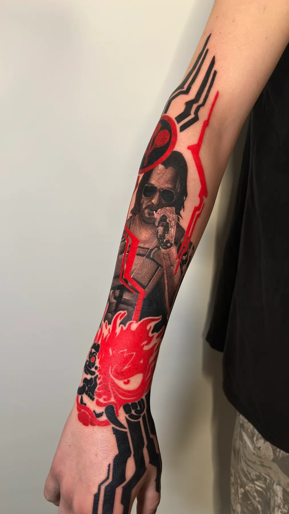 Red Johnny Silverhand — tatuaje Blackwork de Nillattt, foto 1