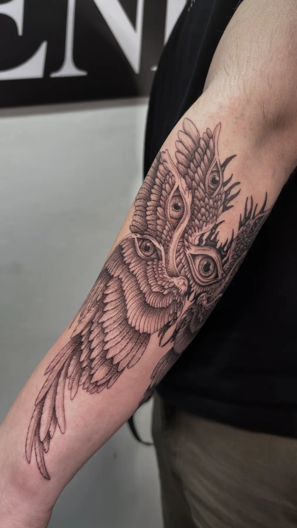 Seraphim Wings — Blackwork tattoo by Nillattt, photo 3