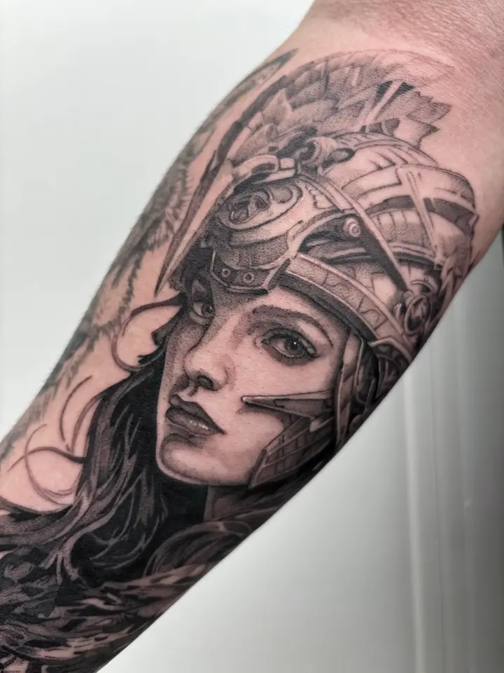 Warrior — Blackwork tattoo by Nillattt, photo 1